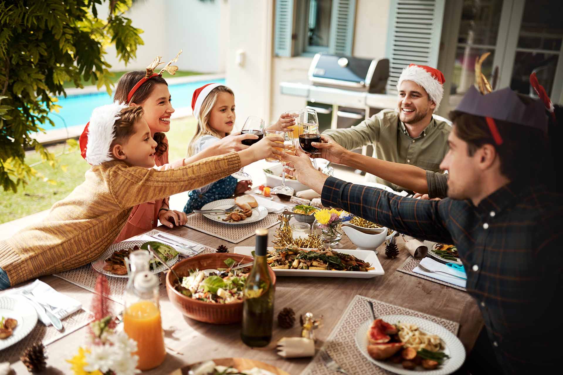 Celebrate the New Year under a Motorized Louvered Pergola 